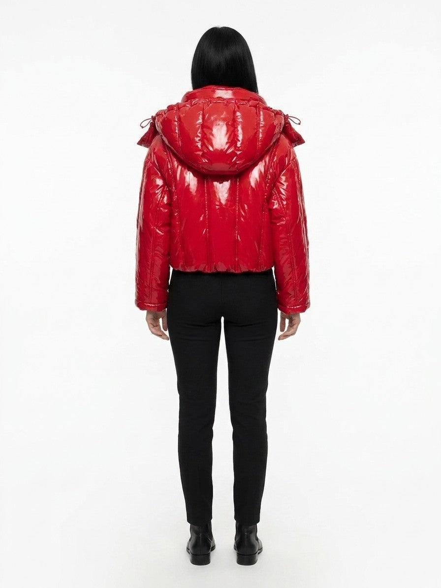Dolce & Gabbana Red Elastane Full-Length Women's Jacket