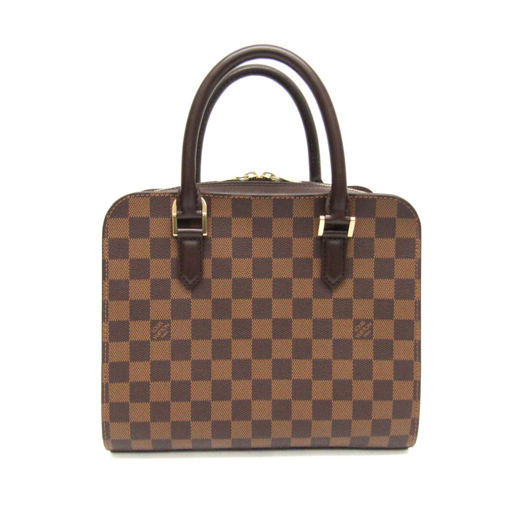 Louis Vuitton Triana Brown Canvas Handbag (Pre-Owned)
