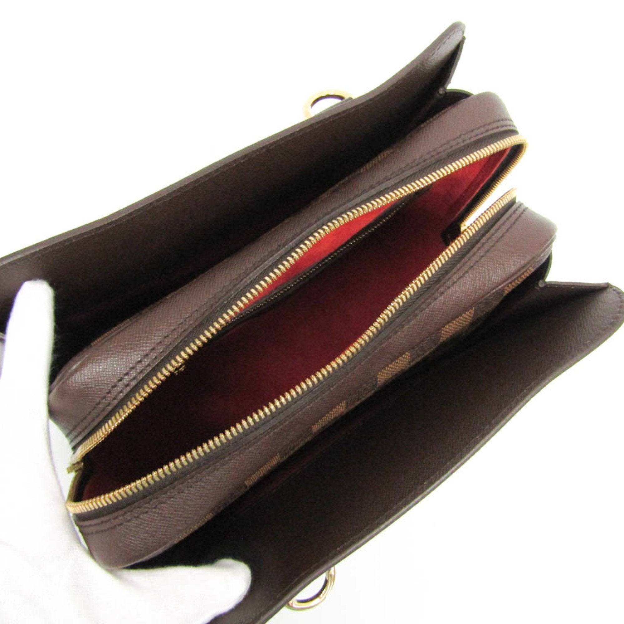 Louis Vuitton Triana Brown Canvas Handbag (Pre-Owned)