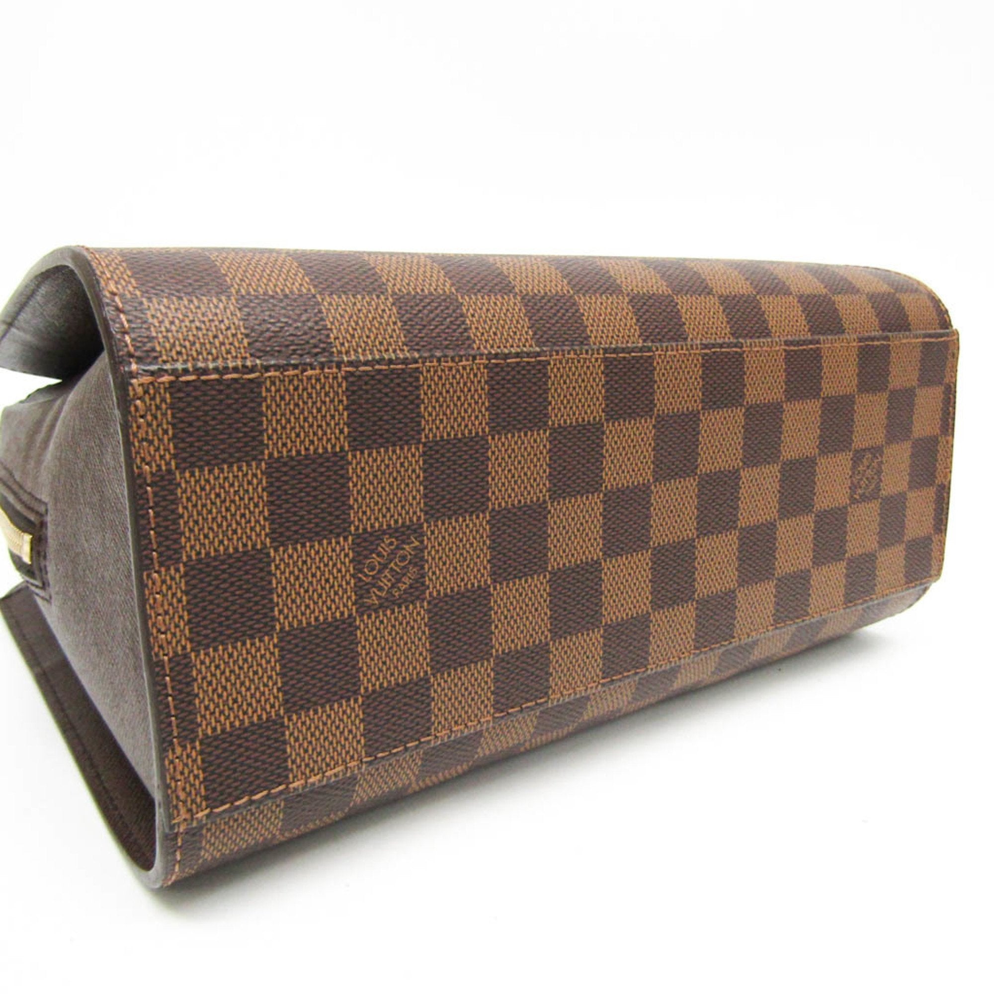 Louis Vuitton Triana Brown Canvas Handbag (Pre-Owned)
