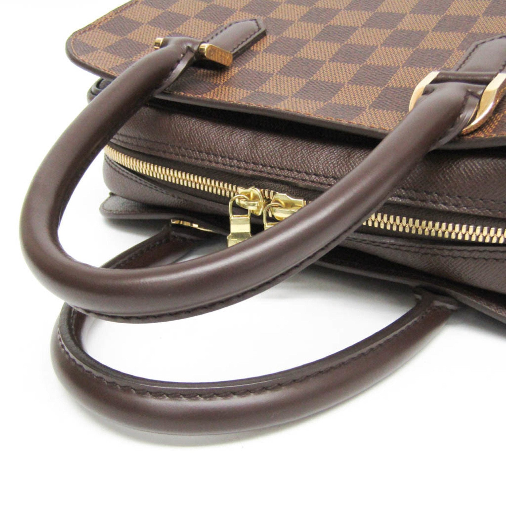 Louis Vuitton Triana Brown Canvas Handbag (Pre-Owned)