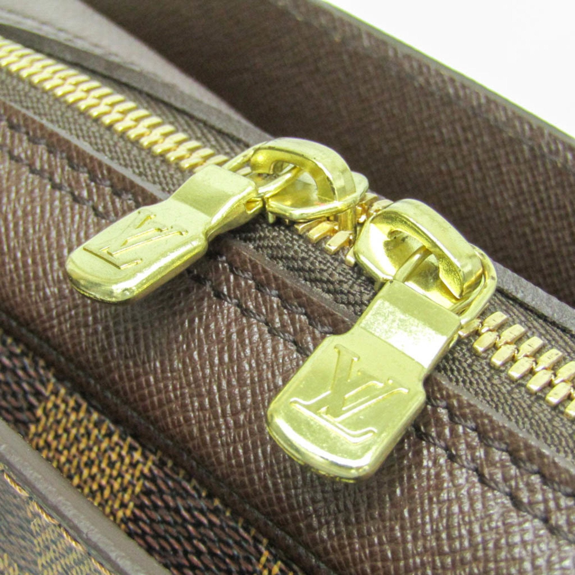 Louis Vuitton Triana Brown Canvas Handbag (Pre-Owned)