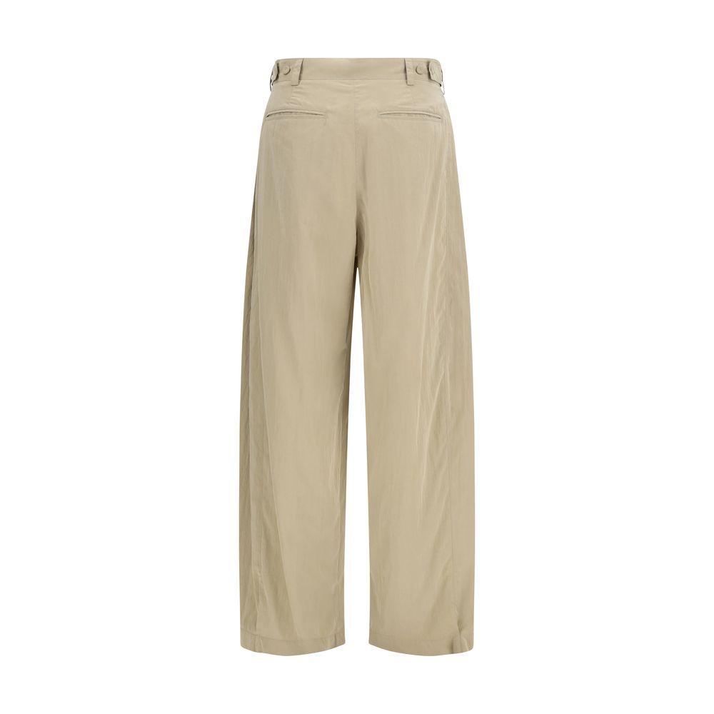The Row Beige Silk Casual Women's Pants