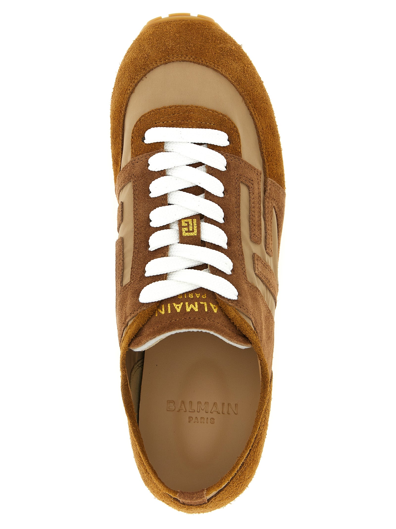 Balmain Brown Calfskin Women's Sneakers