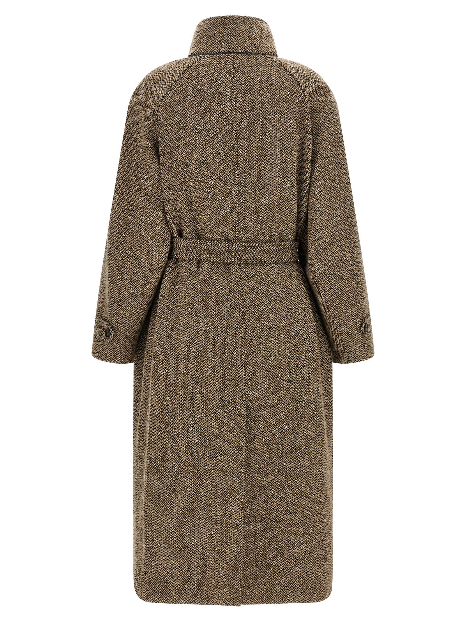 Brunello Cucinelli Brown Virgin Wool Women's Coat