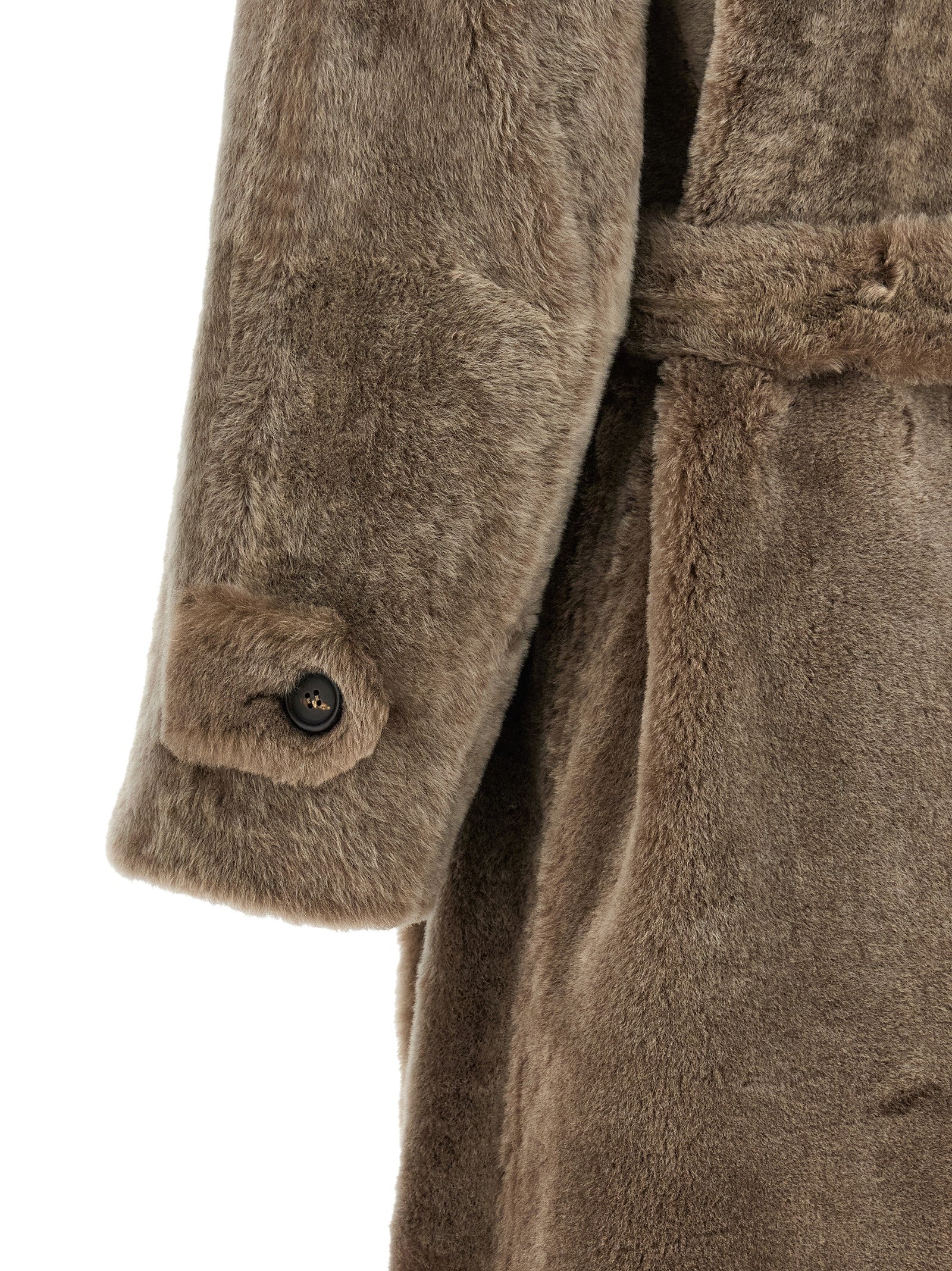 Brunello Cucinelli Brown Lamb Leather Women's Coat