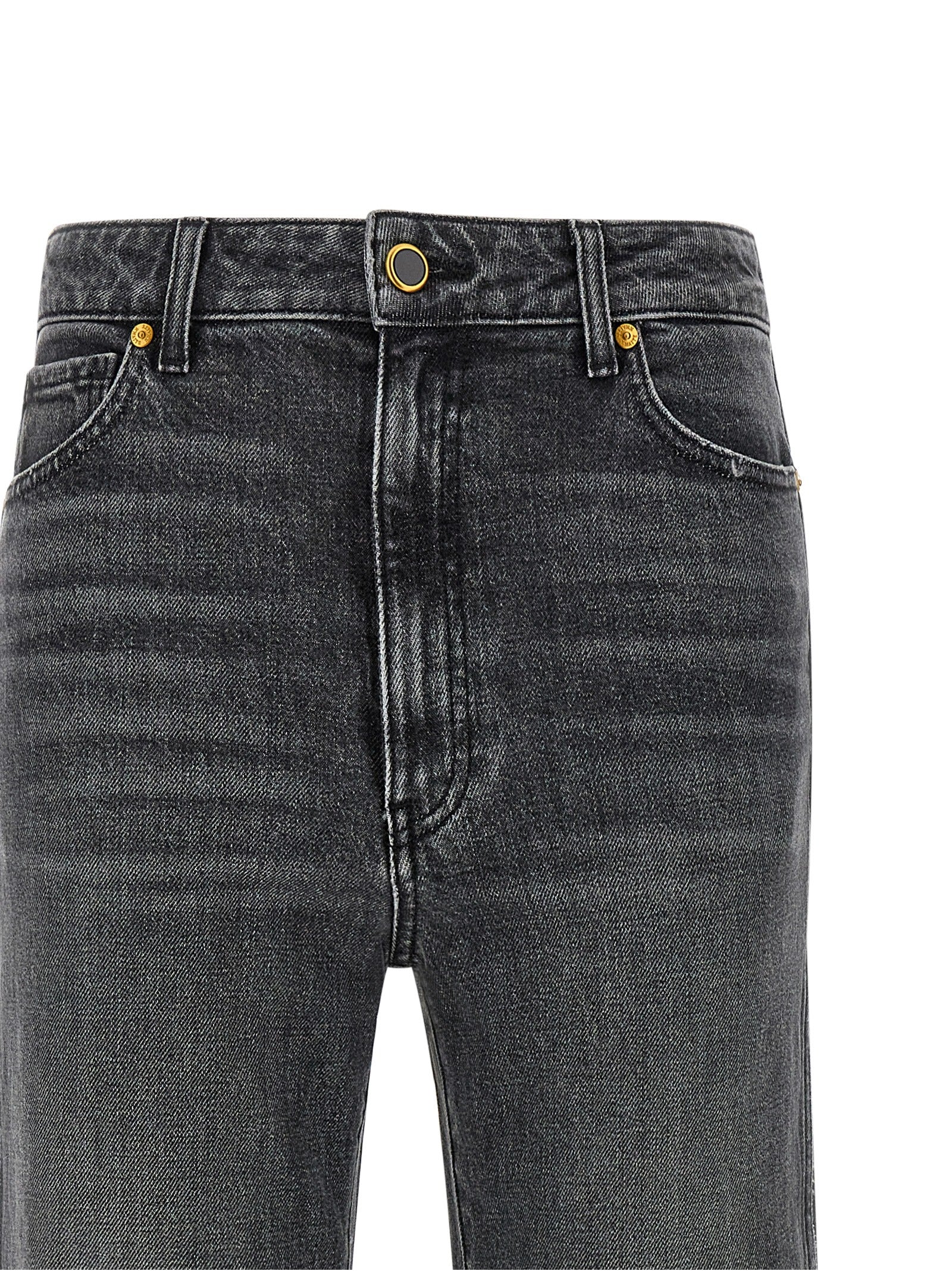 Khaite Gray Cotton Straight-Leg Women's Jeans