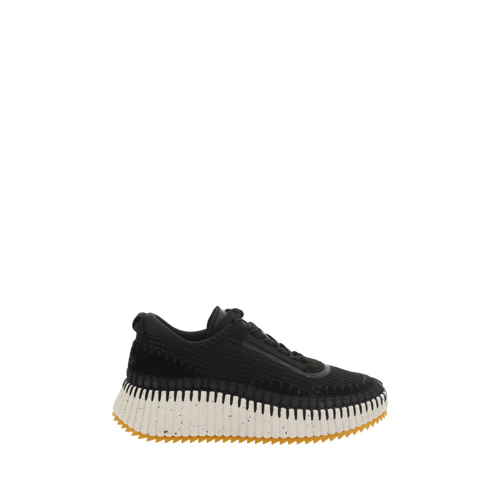 Chloé Black Nylon Athletic Women's Sneakers