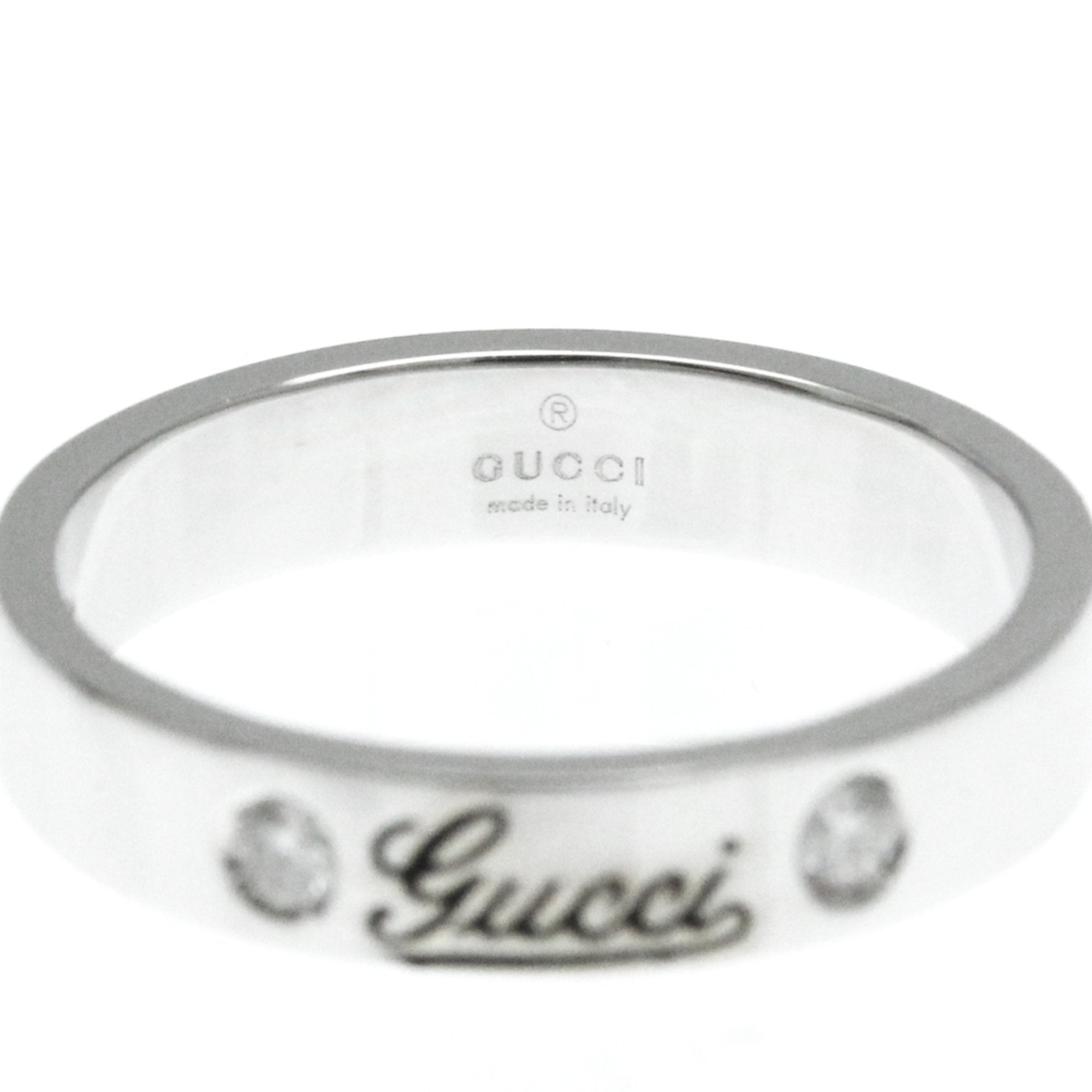 Gucci Silver White Gold Ring Jewelry (Pre-Owned)