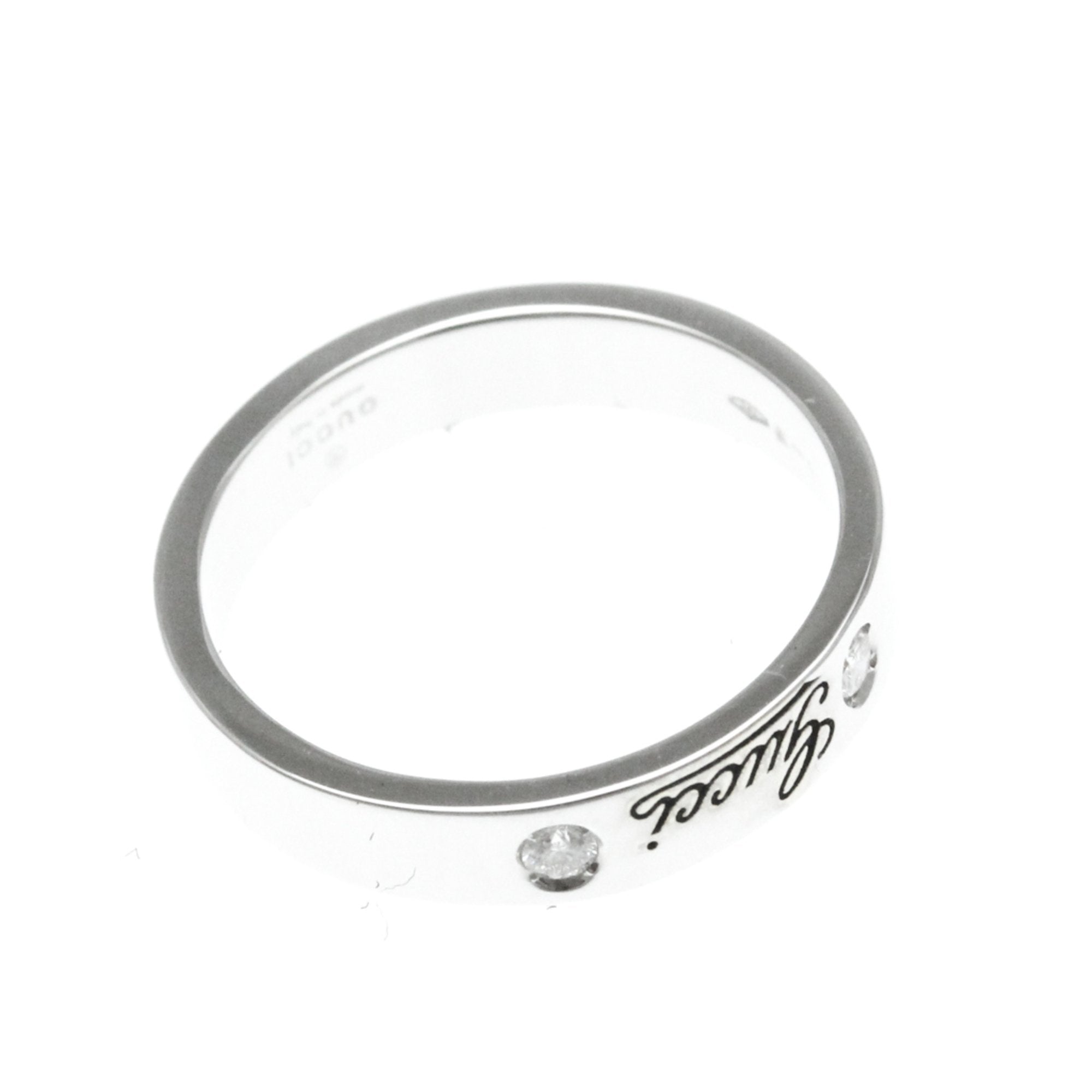 Gucci Silver White Gold Ring Jewelry (Pre-Owned)