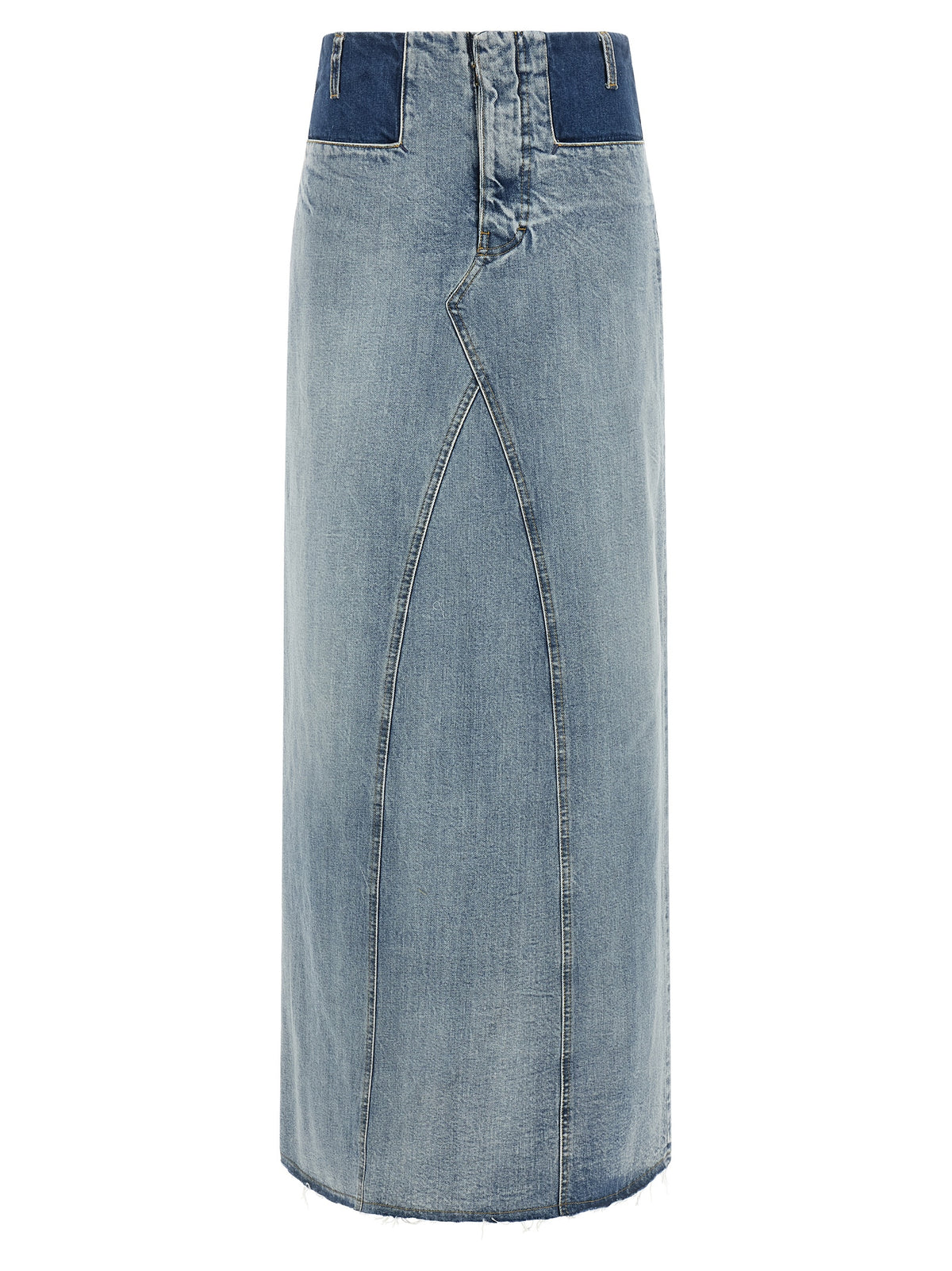 Maison Margiela Blue Cotton Mini Women's Skirt