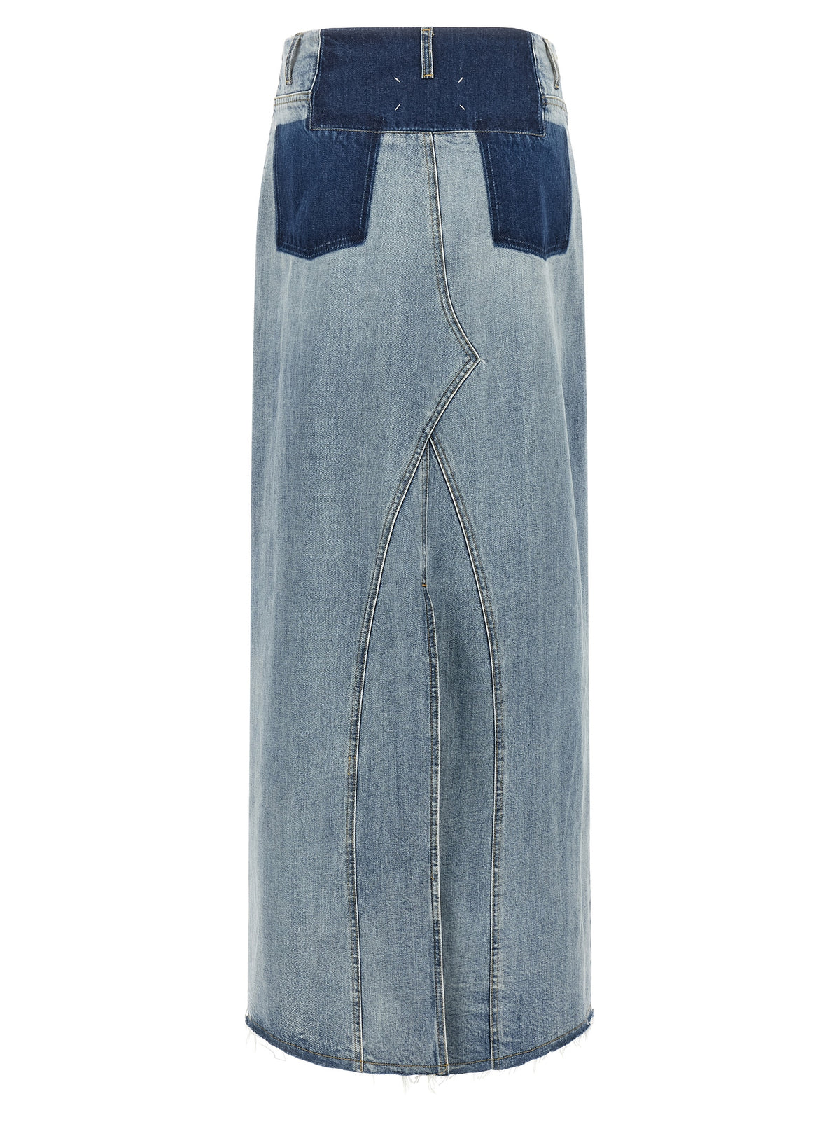 Maison Margiela Blue Cotton Mini Women's Skirt