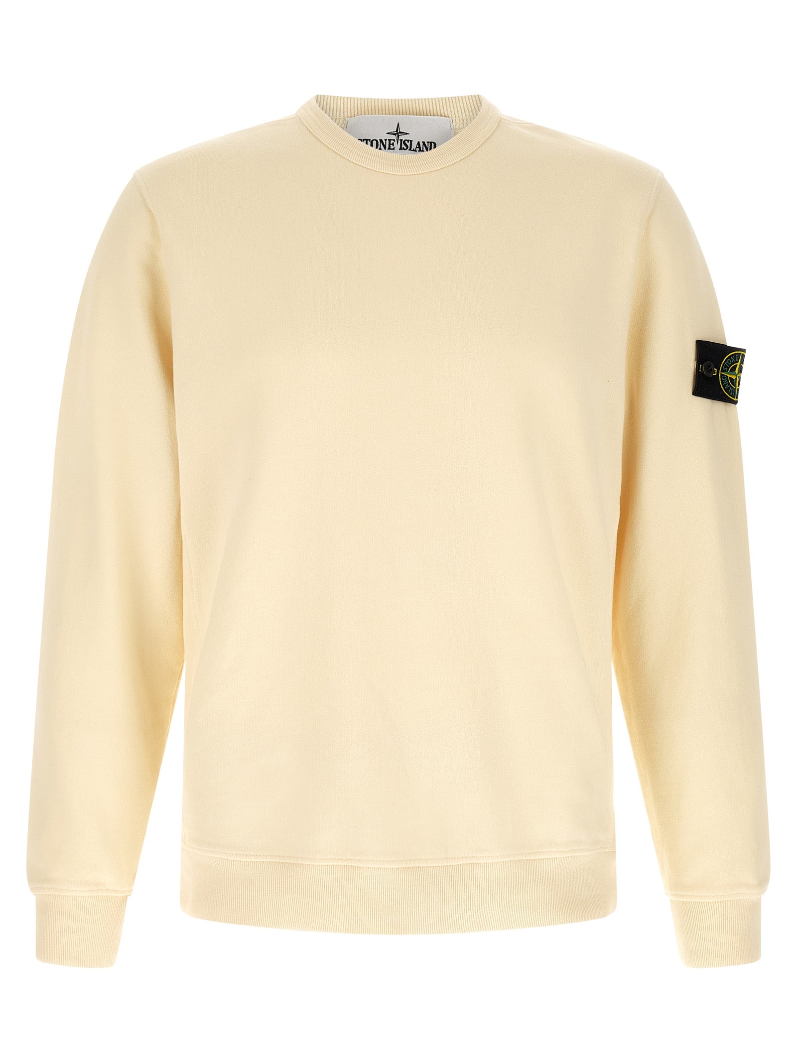 Stone Island White Cotton Men's Sweatshirt