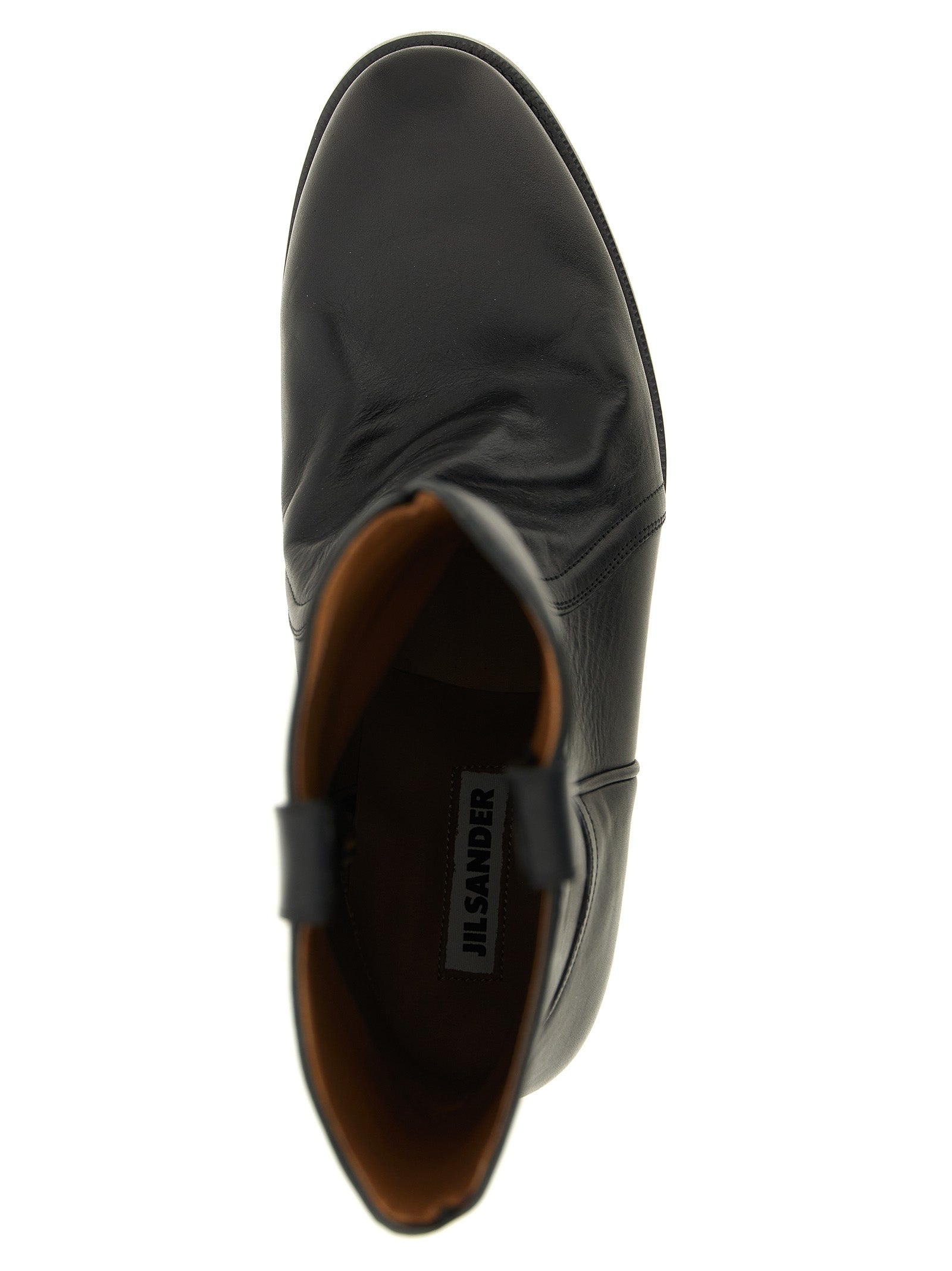 Jil Sander Black Calfskin Over The Men's Knee