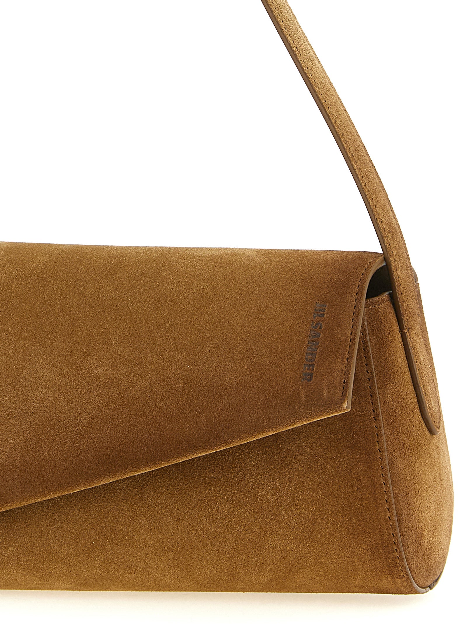 Jil Sander Brown Calfskin Shoulder Women's Bag