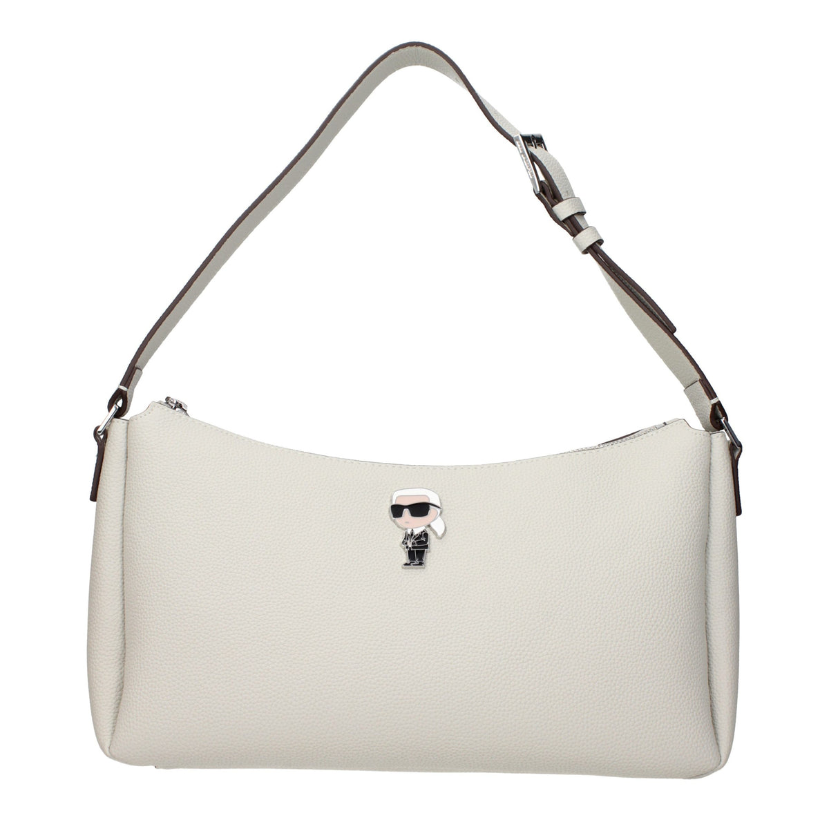 Karl Lagerfeld Gray Leather Shoulder Women's Bag