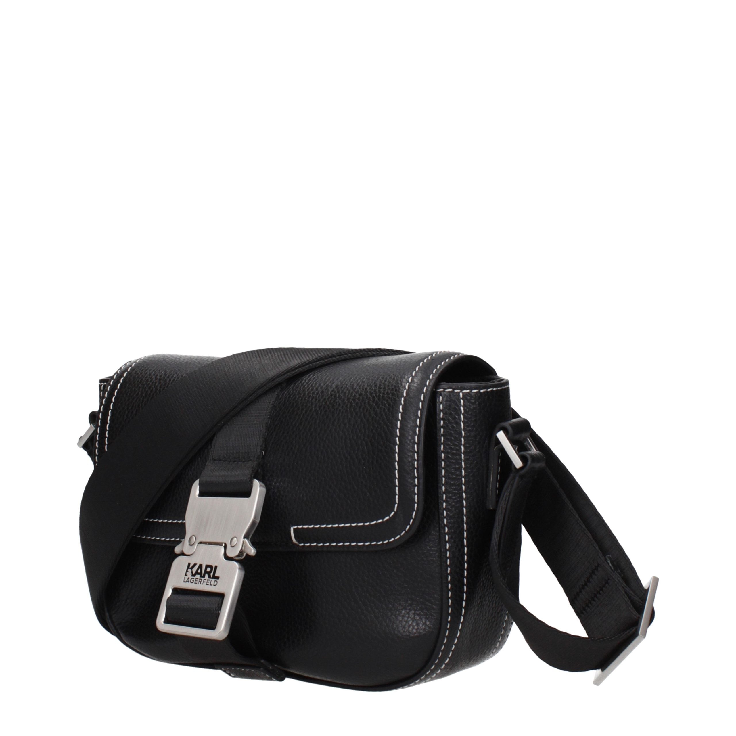 Karl Lagerfeld Black Leather Crossbody Women's Bag
