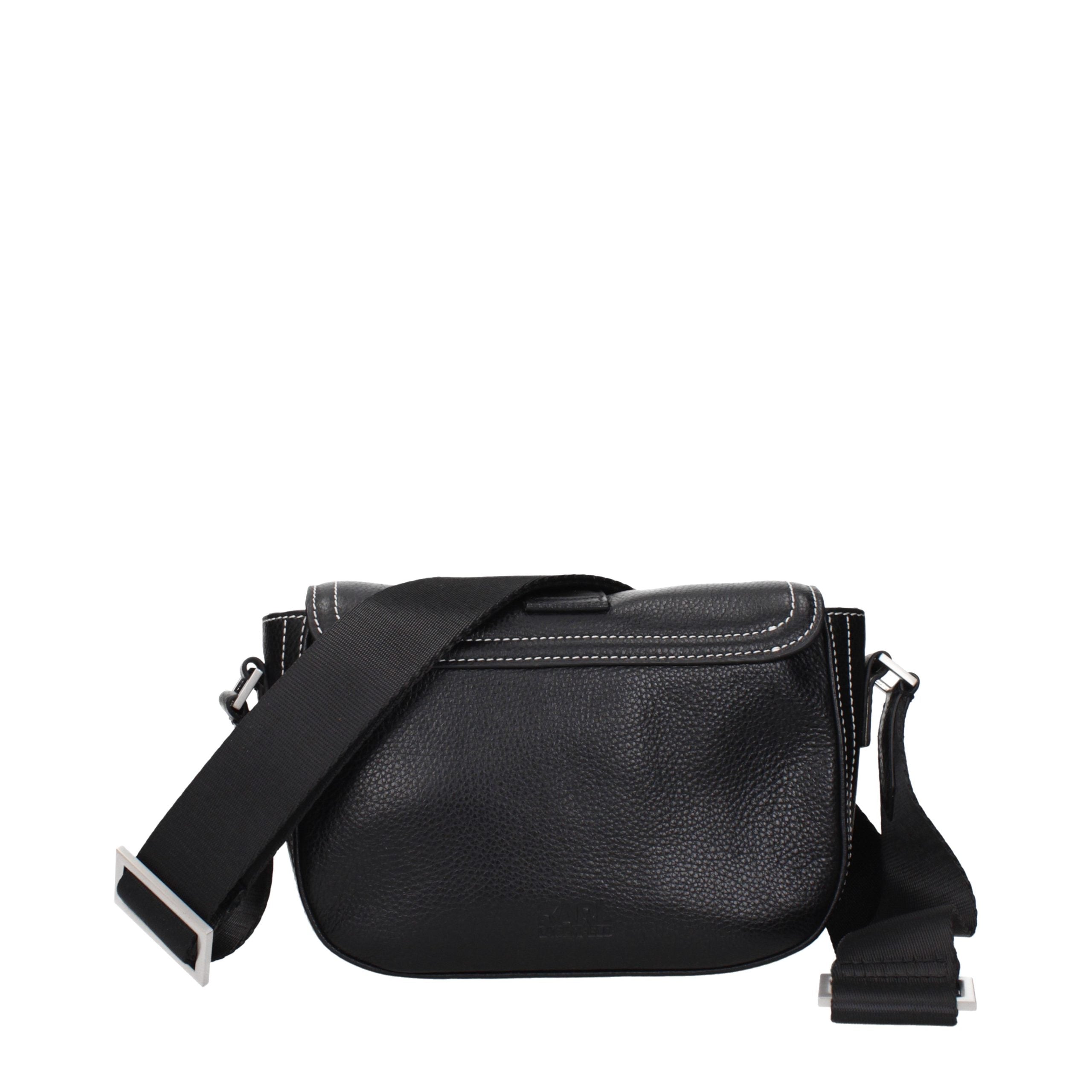 Karl Lagerfeld Black Leather Crossbody Women's Bag
