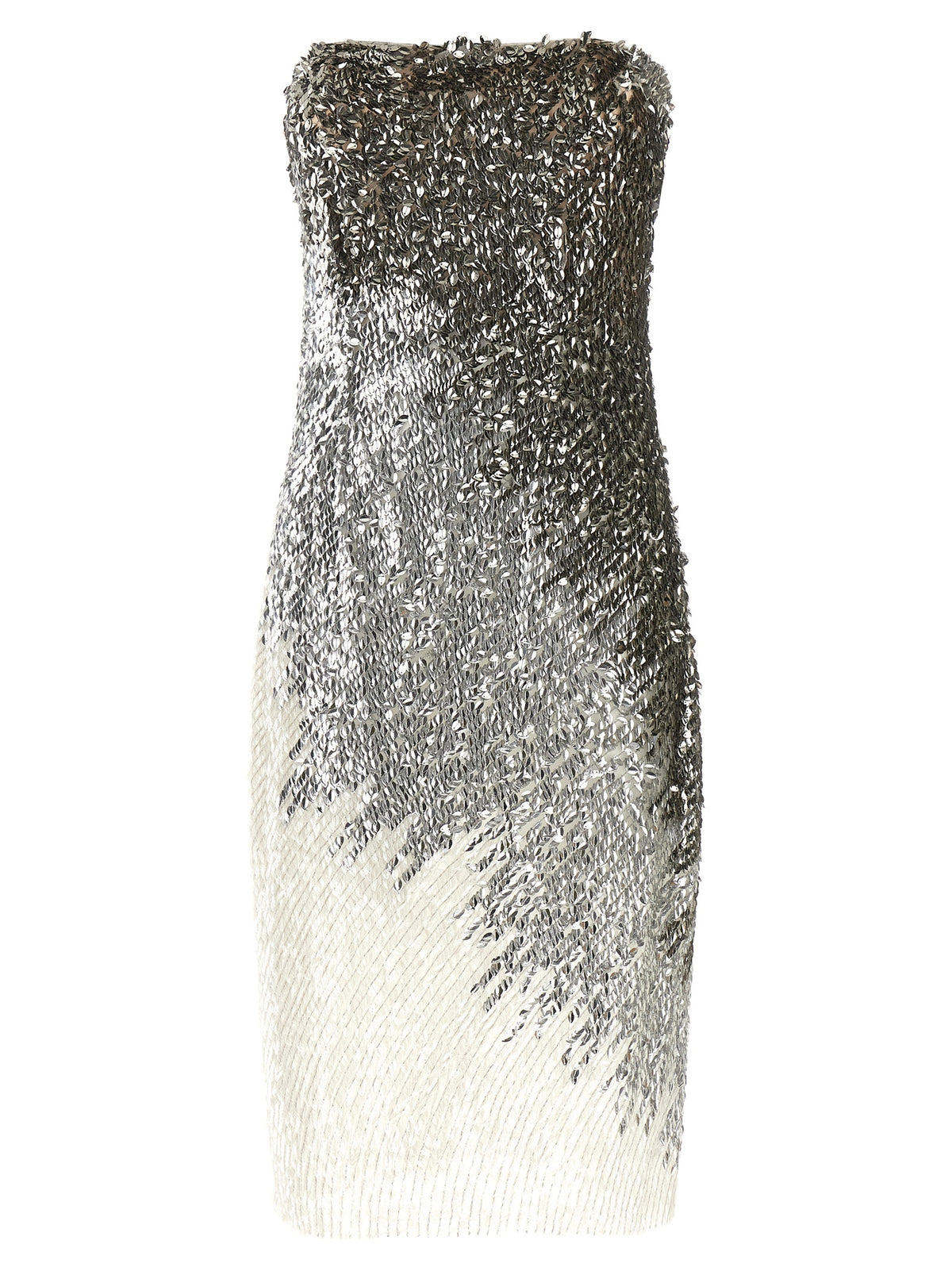 Elisabetta Franchi Silver Polyamide Midi Women's Dress
