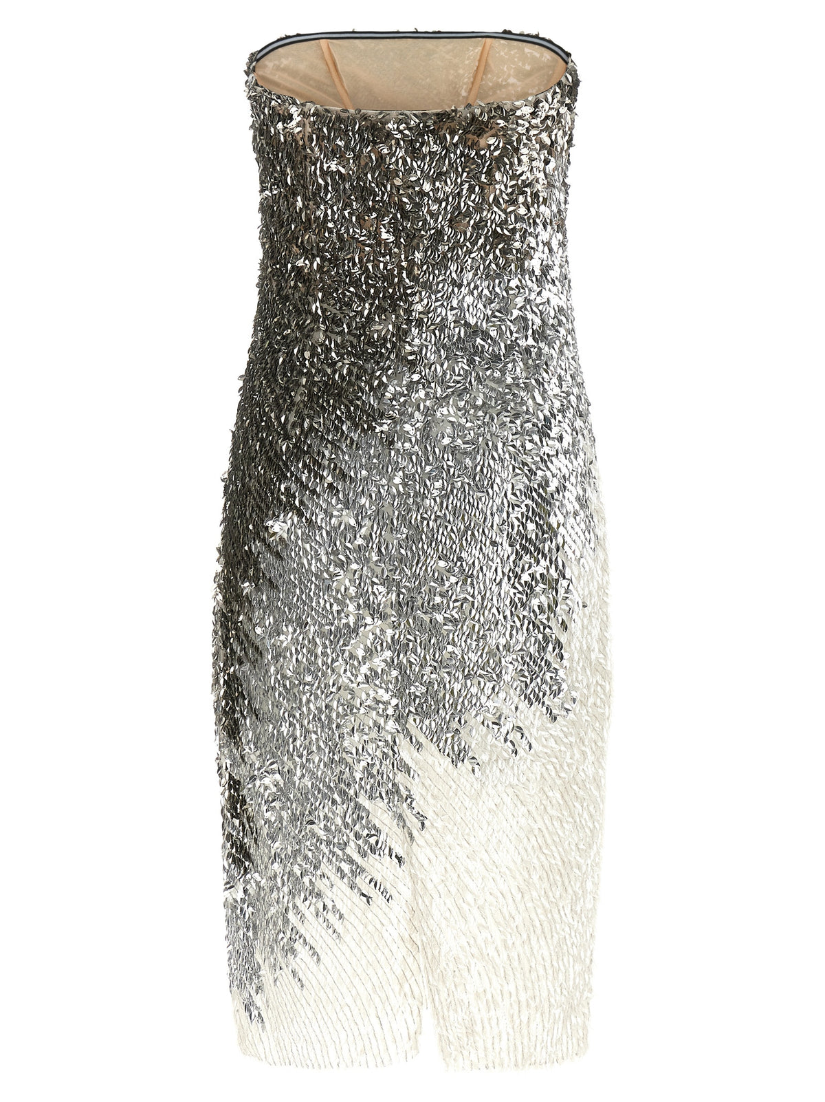 Elisabetta Franchi Silver Polyamide Midi Women's Dress