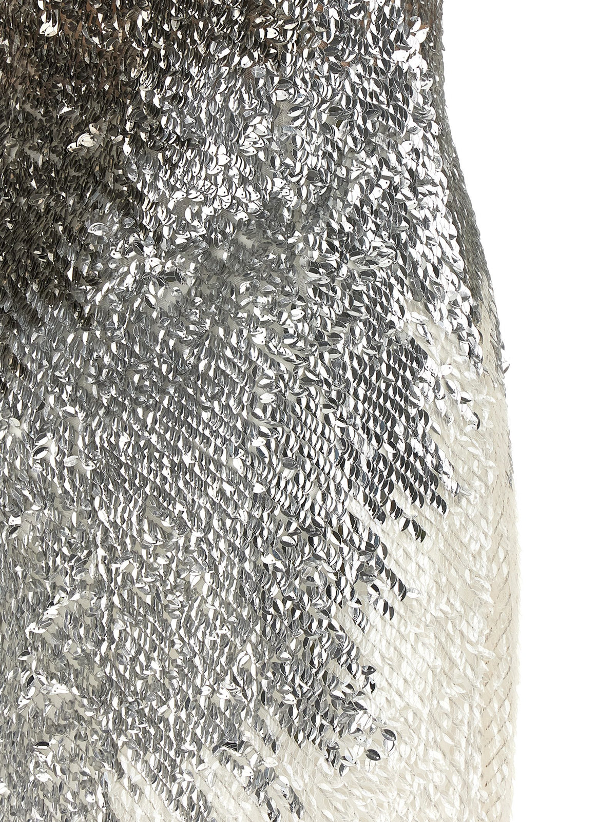 Elisabetta Franchi Silver Polyamide Midi Women's Dress