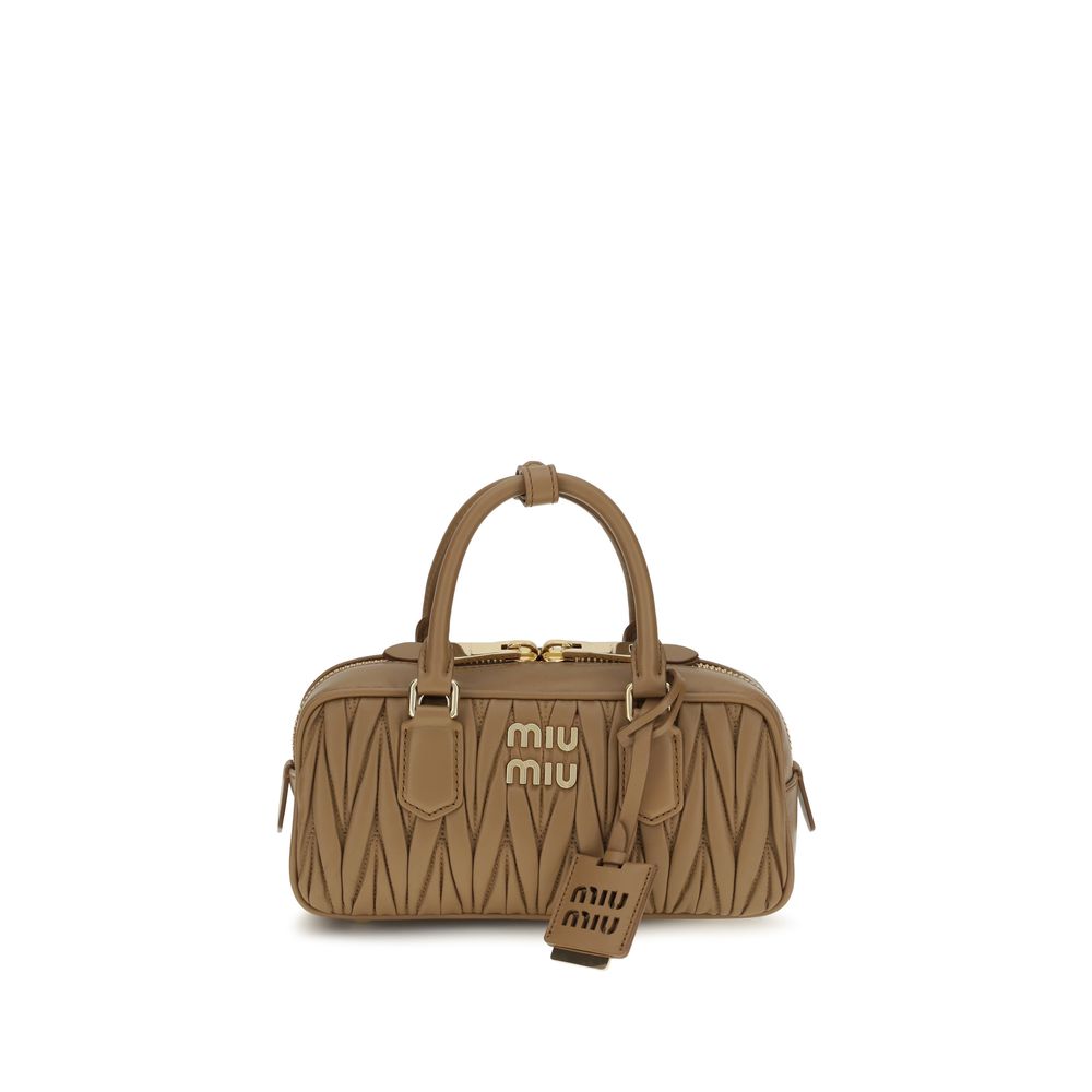 Miu Miu Beige Calf Leather Bos Taurus Women's Handbag