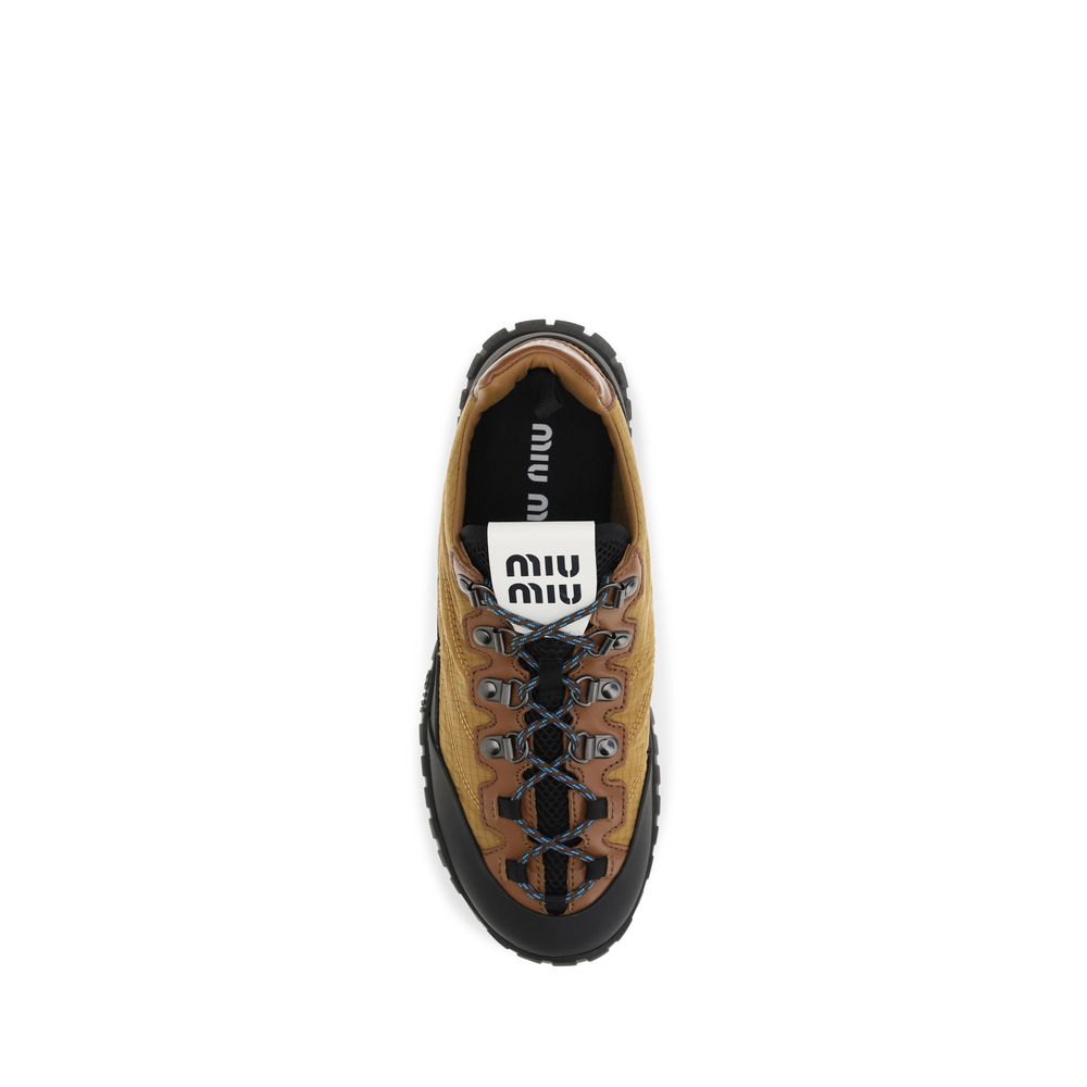 Miu Miu Beige Polyamide Athletic Women's Sneakers