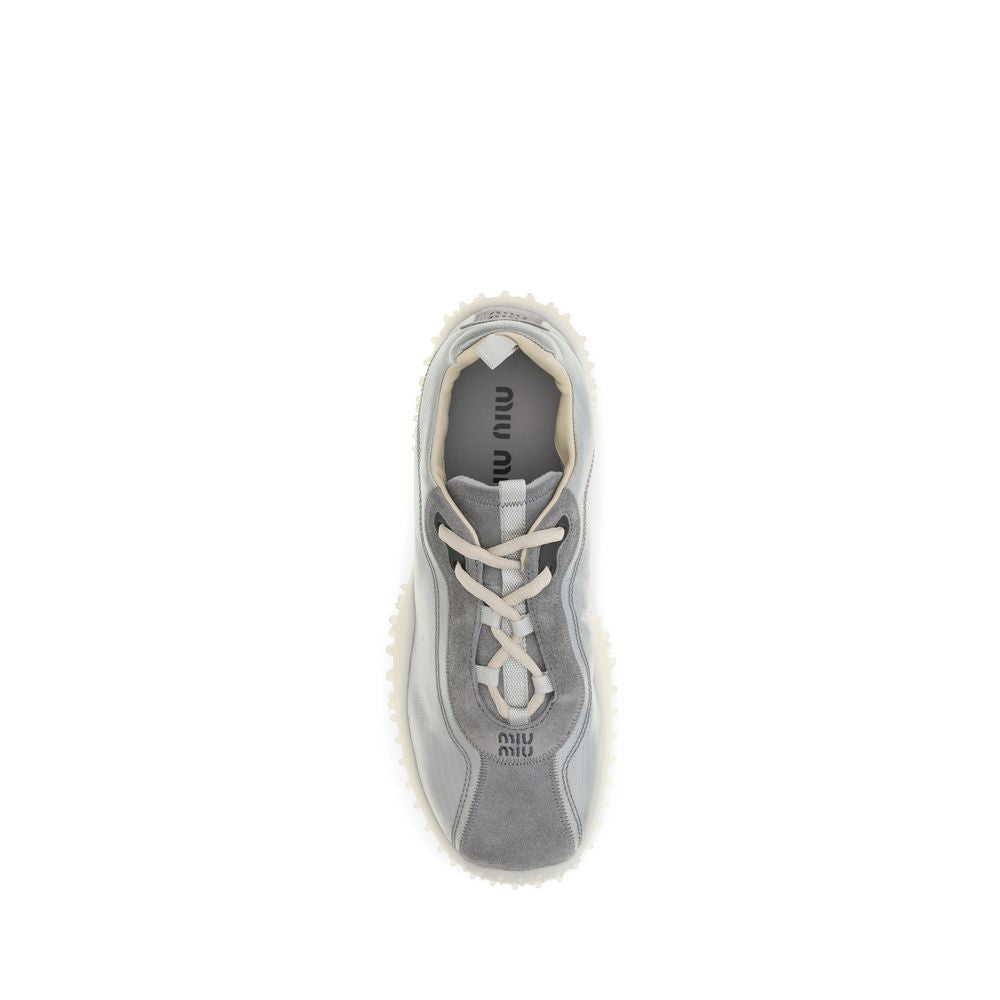 Miu Miu Gray Recycled Polyamide Chunky Women's Sneakers