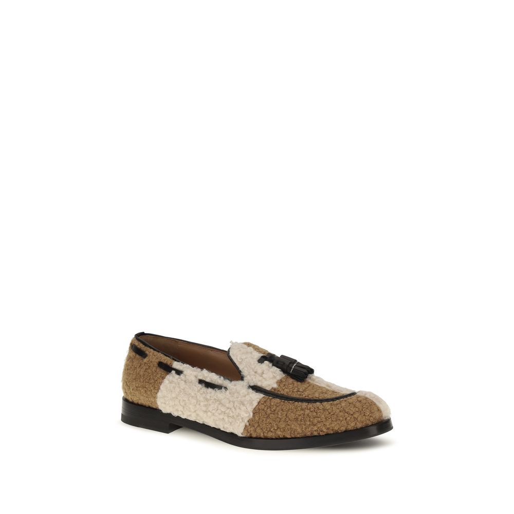 Fratelli Rossetti Beige Fabric Slip-On Women's Loafers