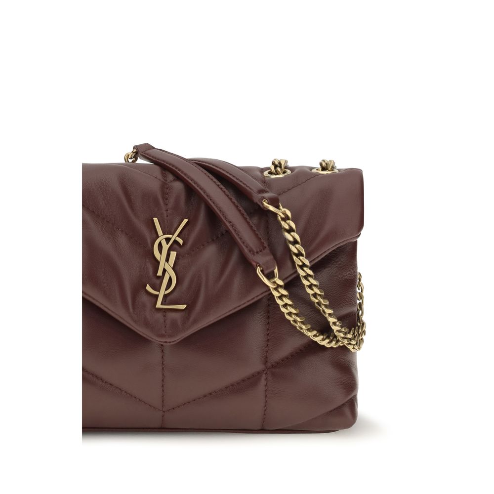 Saint Laurent Bordeaux Lamb Ovis Aries Shoulder Women's Bag