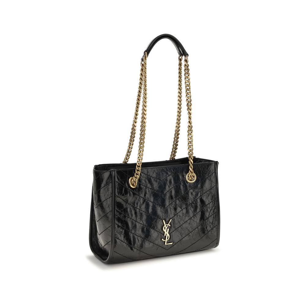 Saint Laurent Black Calf Leather Bos Taurus Shoulder Women's Bag