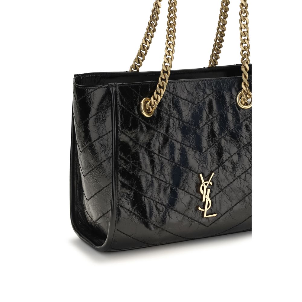 Saint Laurent Black Calf Leather Bos Taurus Shoulder Women's Bag