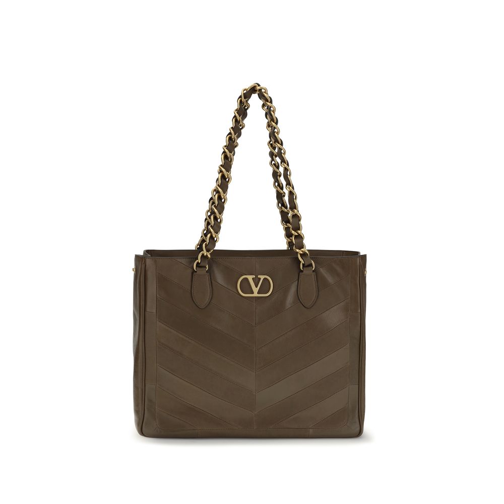 Valentino Garavani Brown Lamb Ovis Aries Shoulder Women's Bag