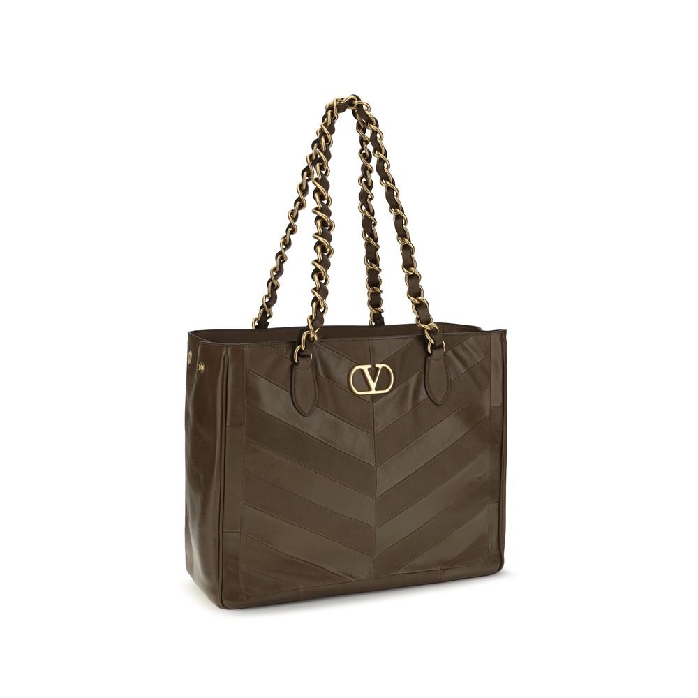 Valentino Garavani Brown Lamb Ovis Aries Shoulder Women's Bag