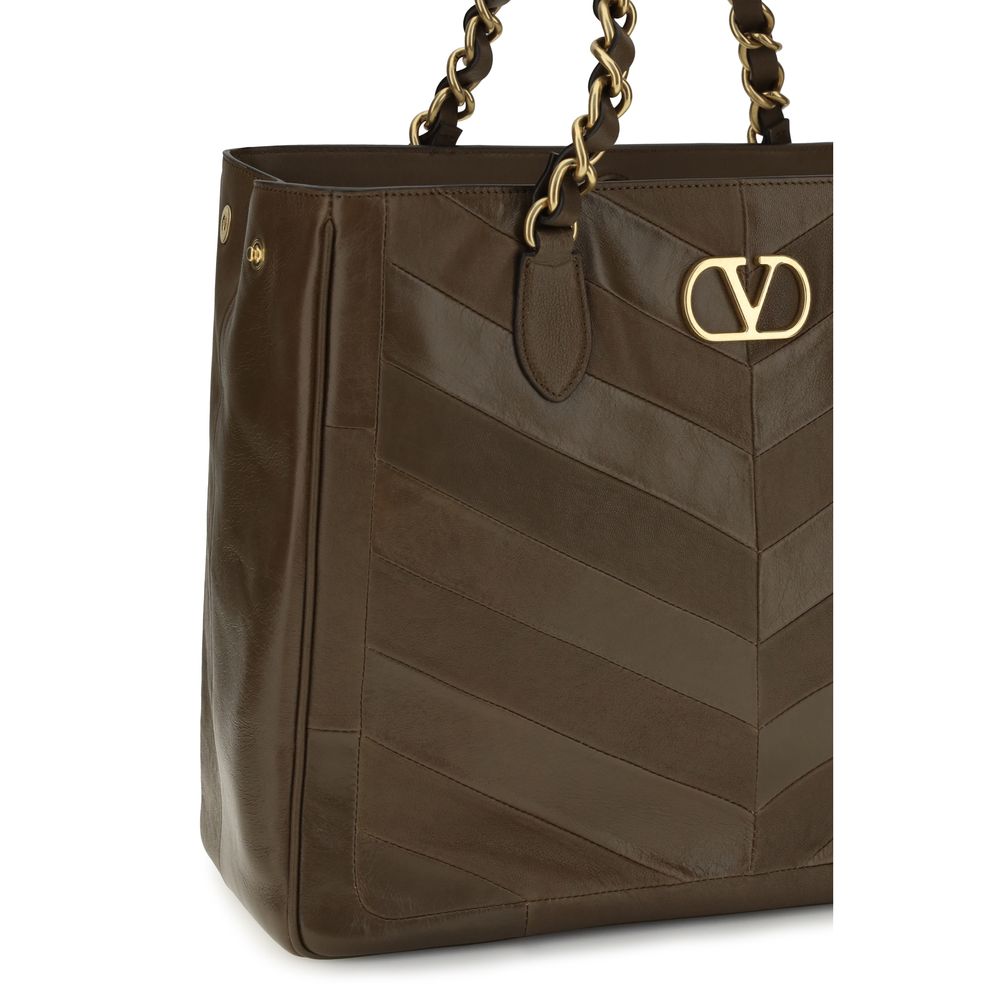 Valentino Garavani Brown Lamb Ovis Aries Shoulder Women's Bag