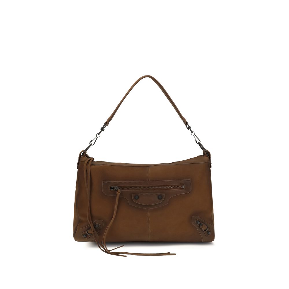 Balenciaga Brown Lamb Ovis Aries Shoulder Men's Bag