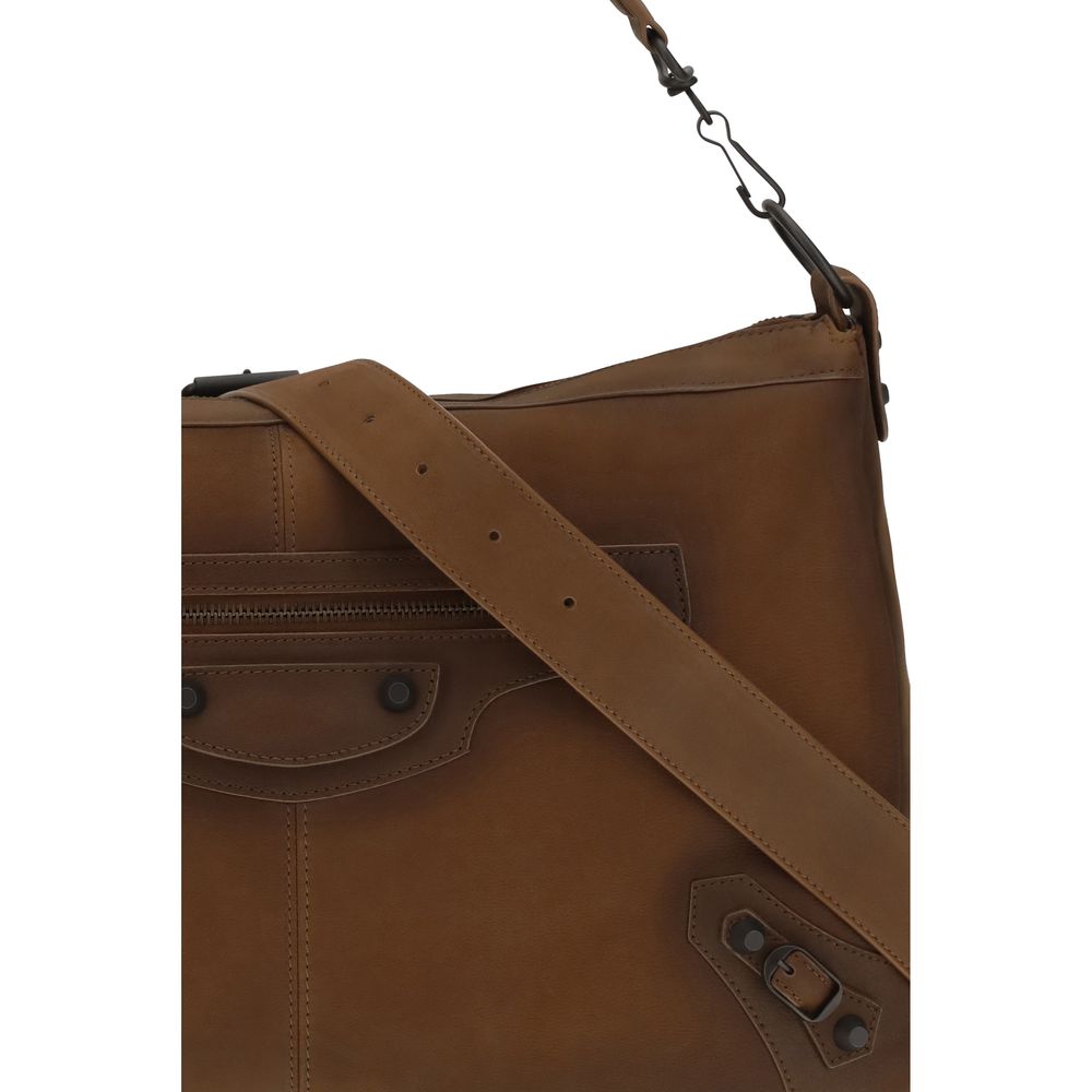 Balenciaga Brown Lamb Ovis Aries Shoulder Men's Bag