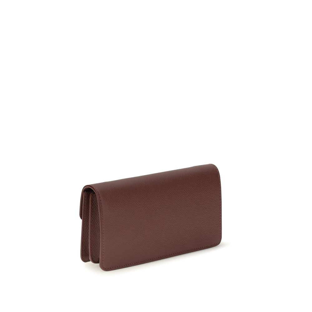 Valentino Garavani Brown Calf Leather Bos Taurus Women's Wallet