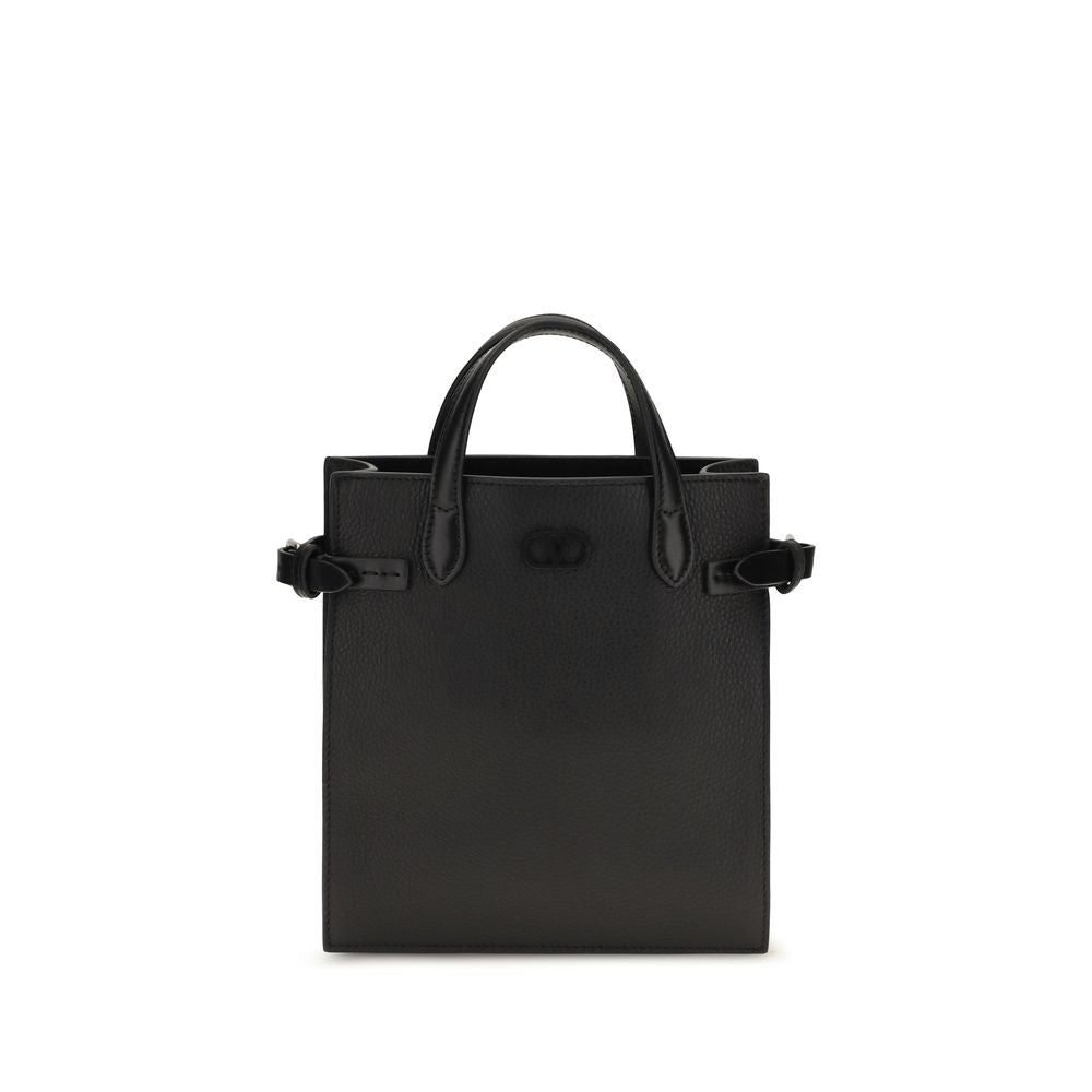 Valentino Garavani Black Calf Leather Bos Taurus Shoulder Men's Bag