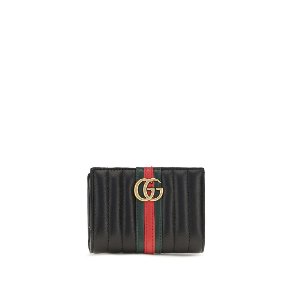 Gucci Black Calf Leather Bos Taurus Women's Wallet