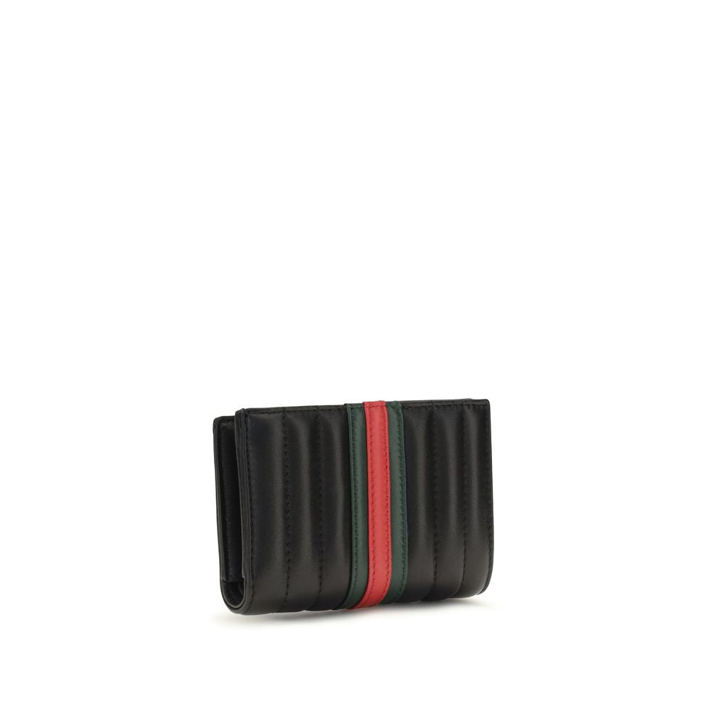 Gucci Black Calf Leather Bos Taurus Women's Wallet