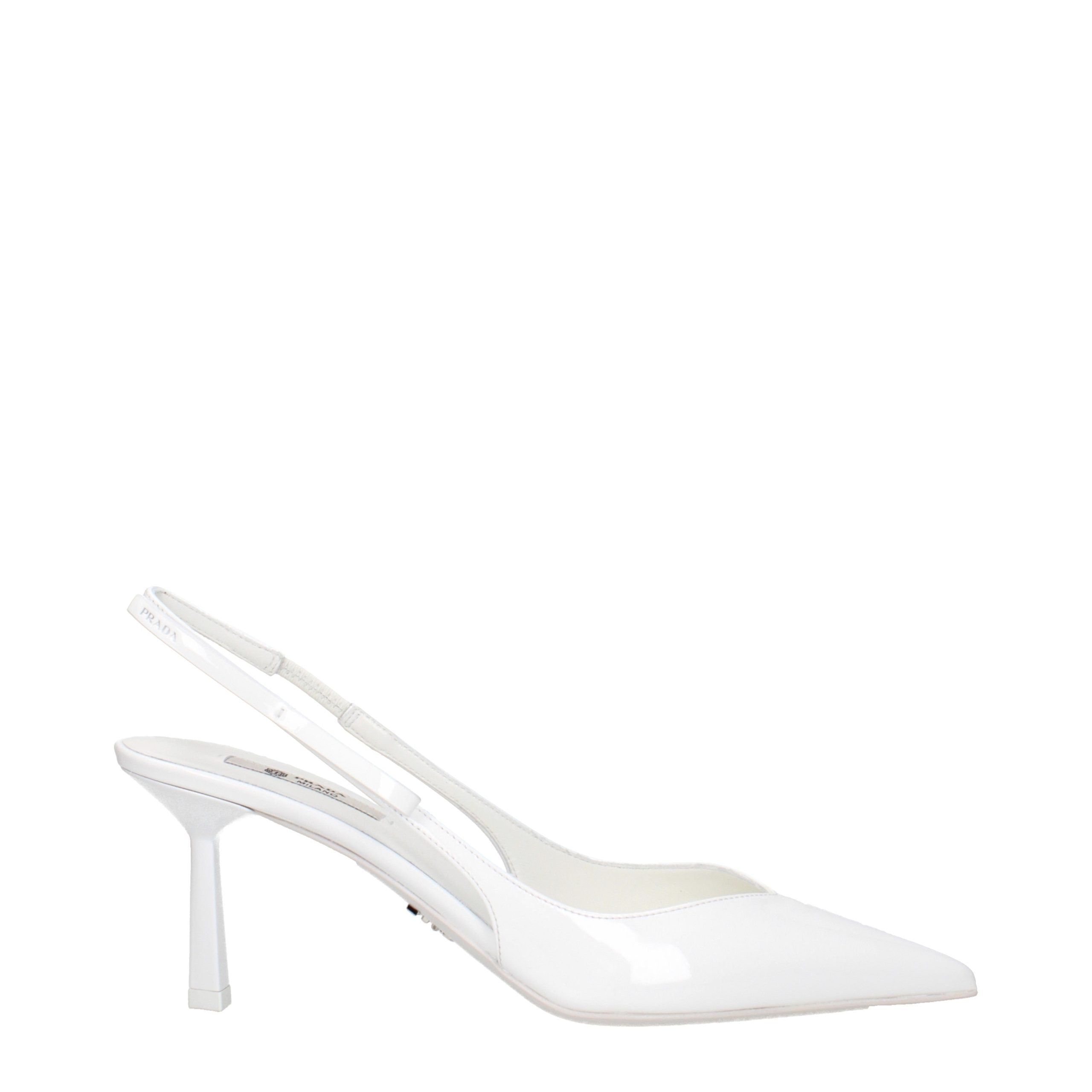 Prada White Leather High Heel Women's Pumps