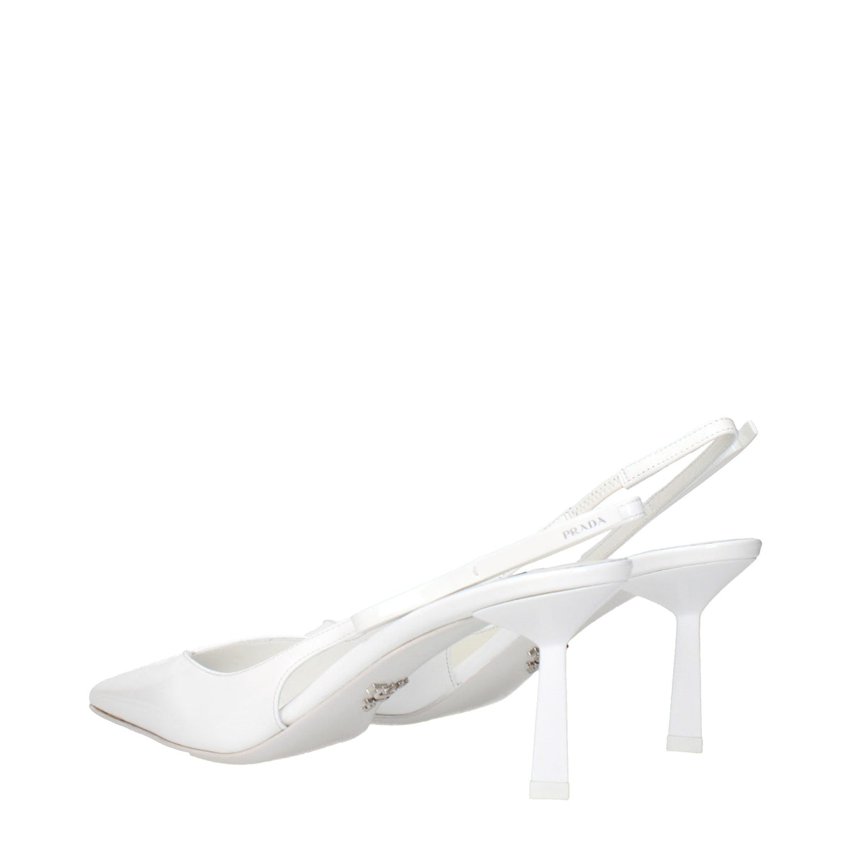 Prada White Leather High Heel Women's Pumps