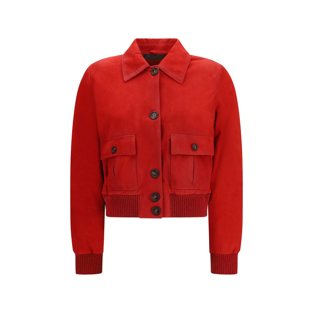 Valstar Red Goatskin Full-Length Women's Jacket