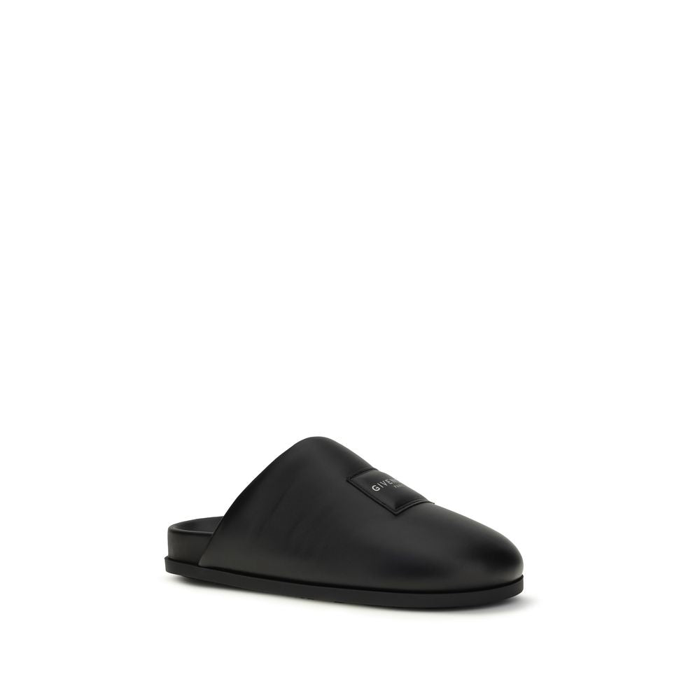 Givenchy Black Calf Leather Bos Taurus Women's Mules