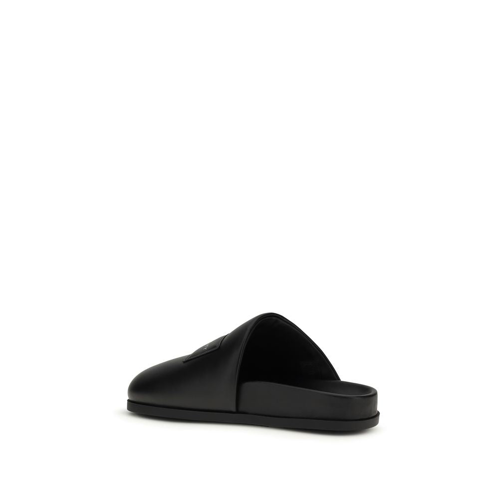 Givenchy Black Calf Leather Bos Taurus Women's Mules