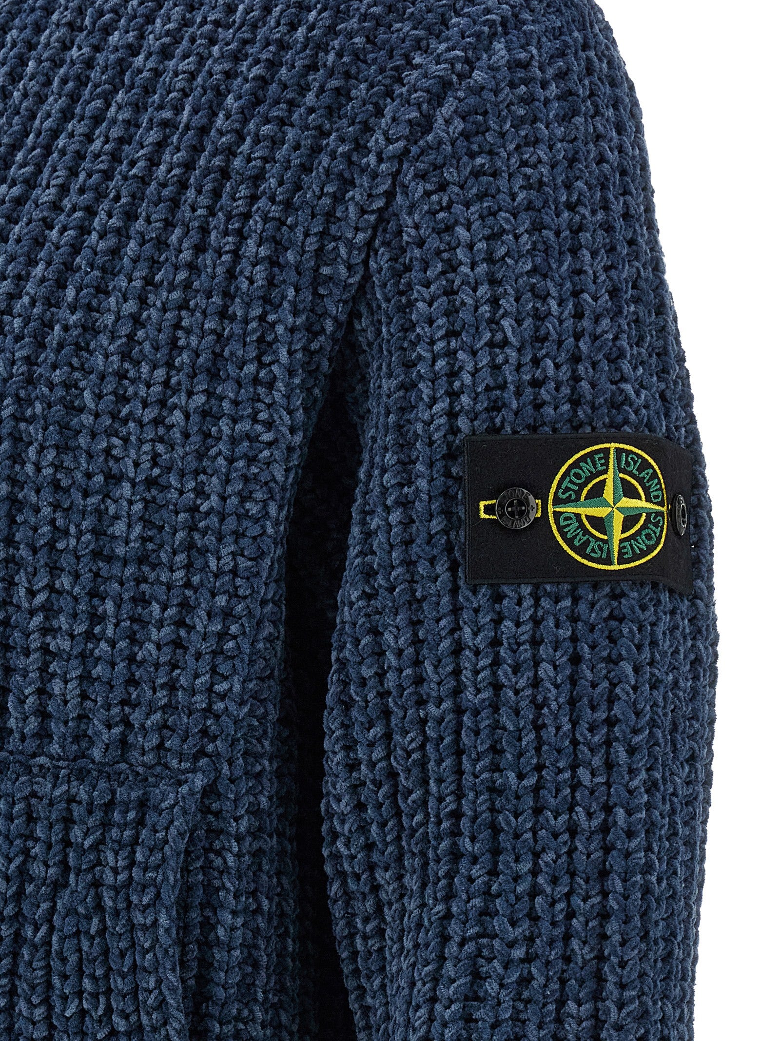 Stone Island Blue Cotton Men's Cardigan