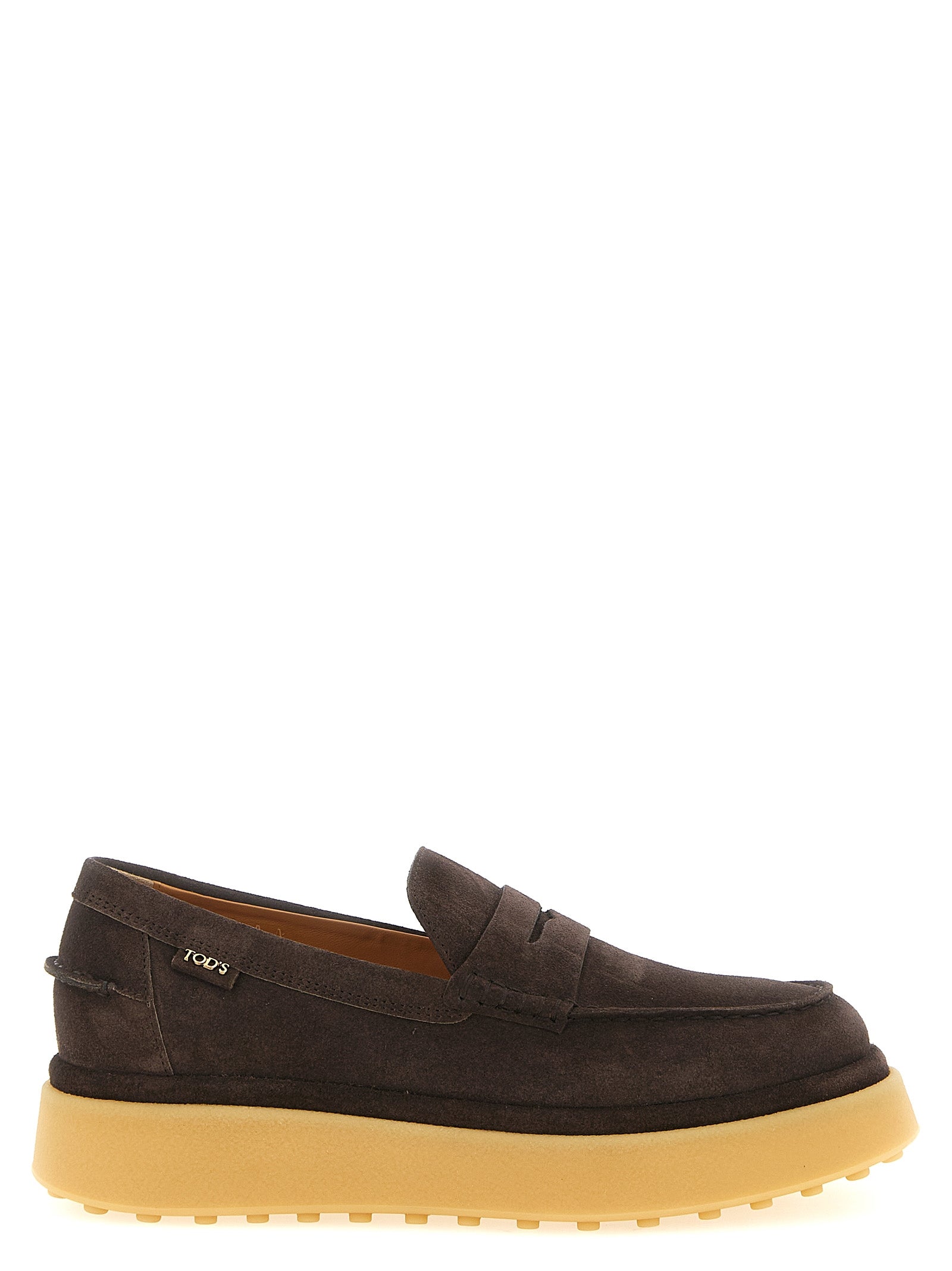 Tod's Brown Calfskin Slip-On Women's Loafers