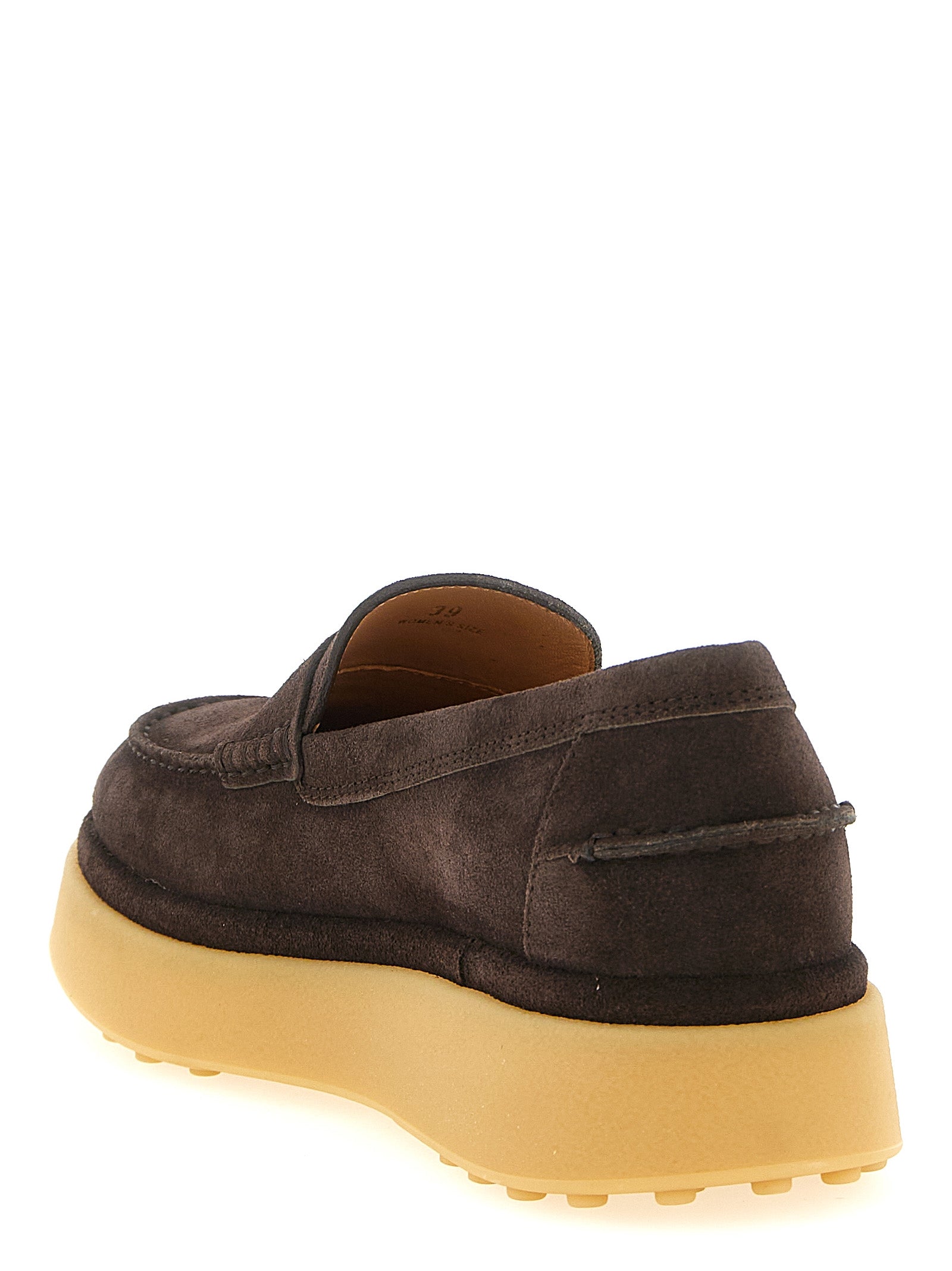 Tod's Brown Calfskin Slip-On Women's Loafers