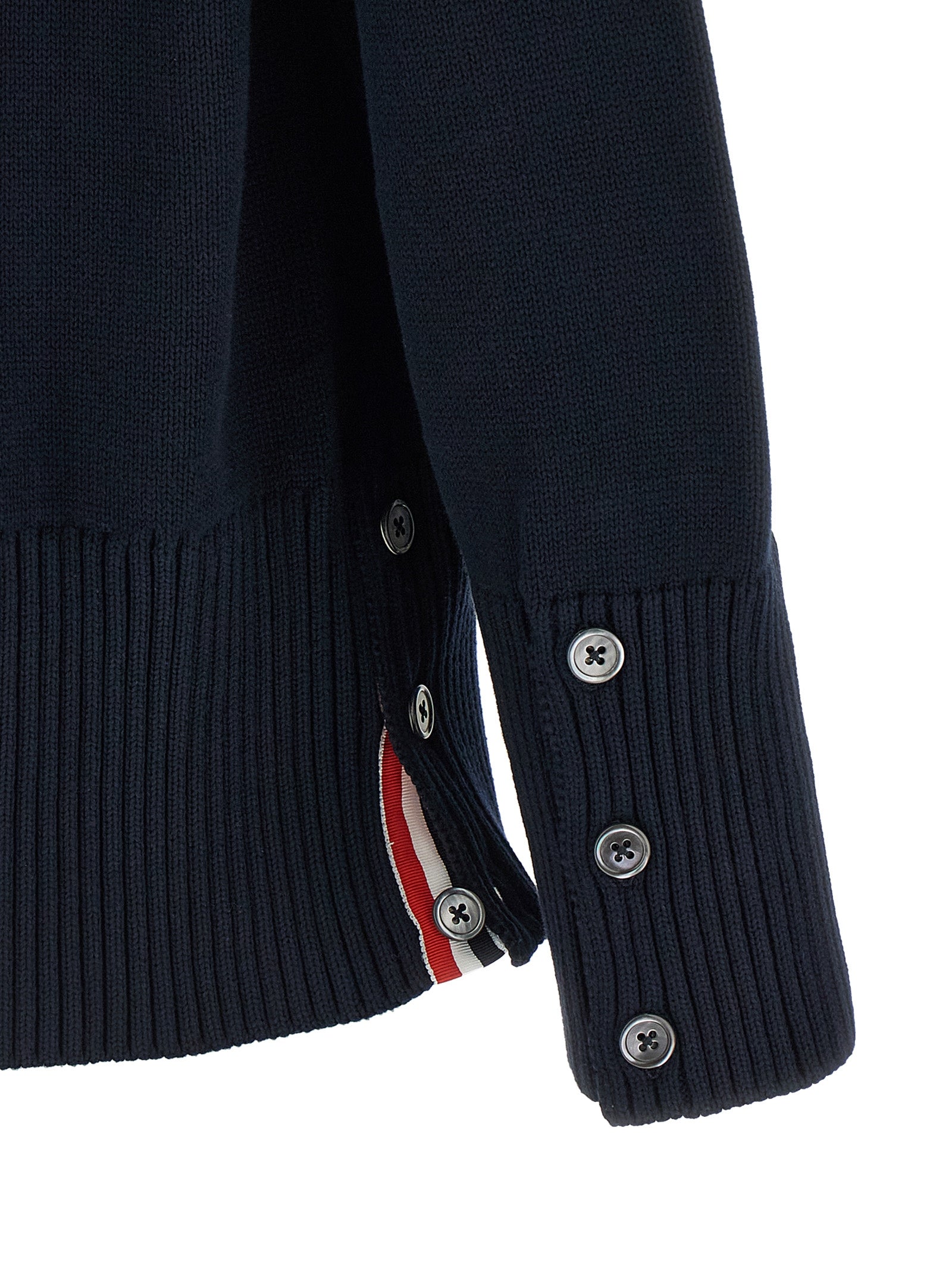 Thom Browne Blue Cotton Men's Cardigan